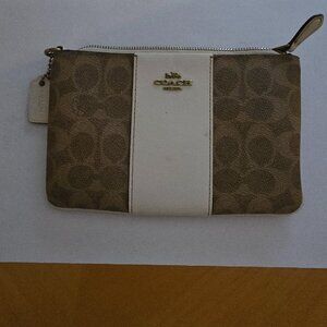 COACH Brown and White small wallet